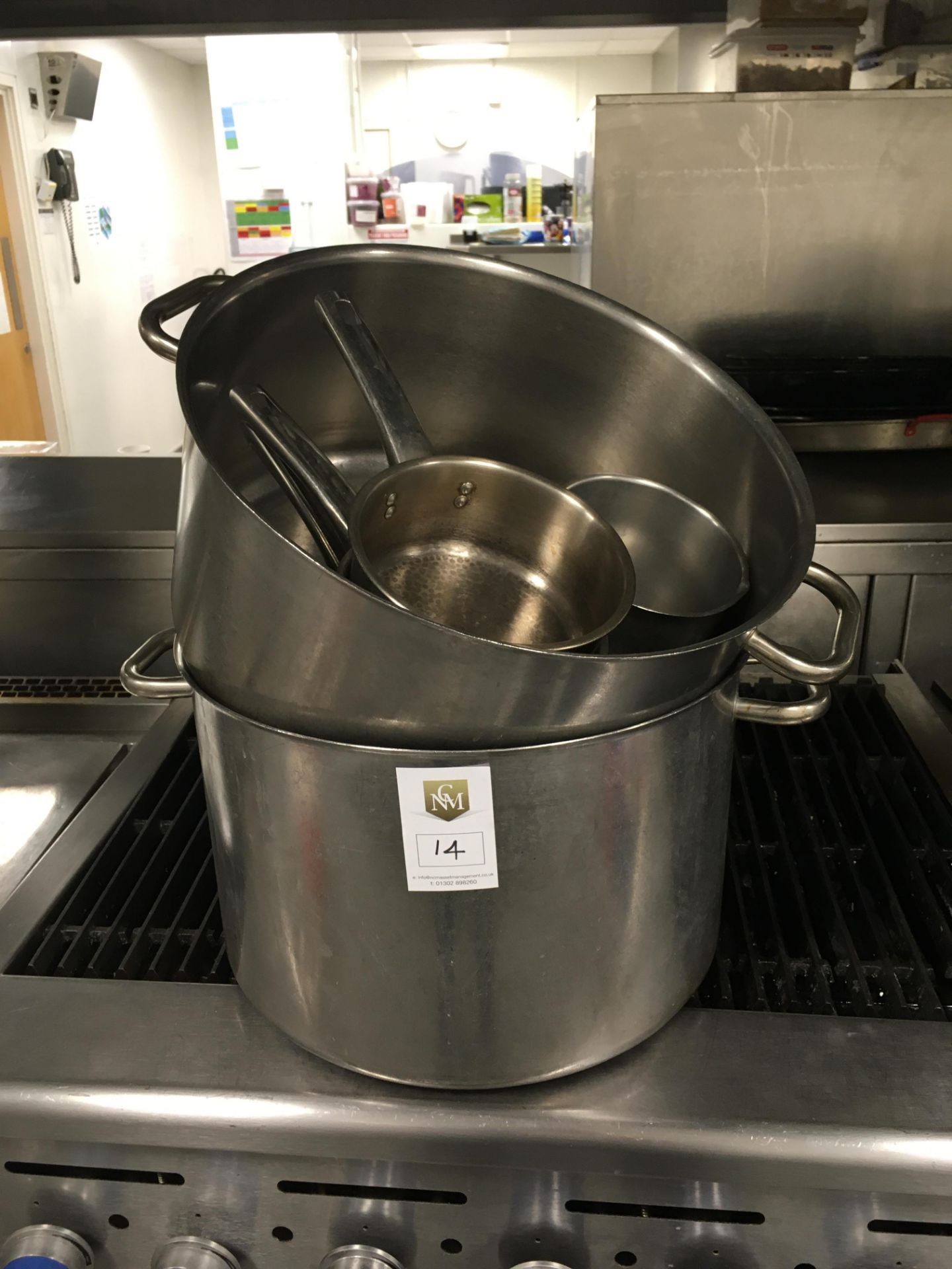 2 x Cooking Pots, 3 x Saucepans, 1 x Jug