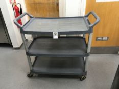 3 Tier Plastic Service Trolley