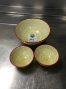 3 x Olympia Patterned Bowls