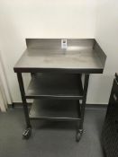3 Tier Mobile Stainless Steel Trolley