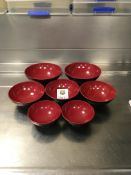 7 x Melamine Coloured Bowls