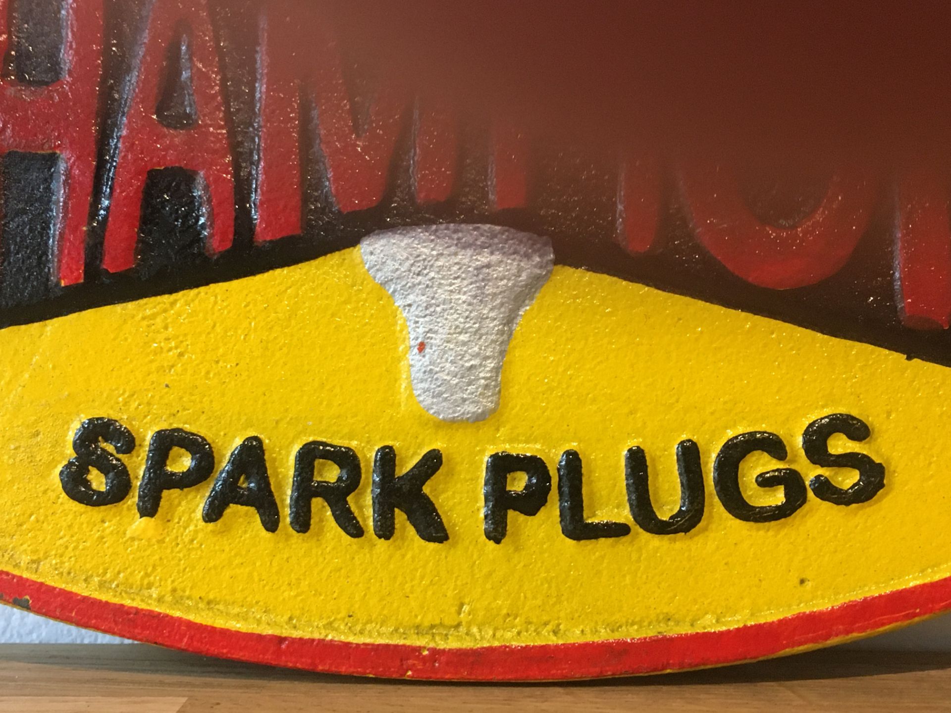Champion 'Spark Plugs' Cast Iron Sign - Image 3 of 6