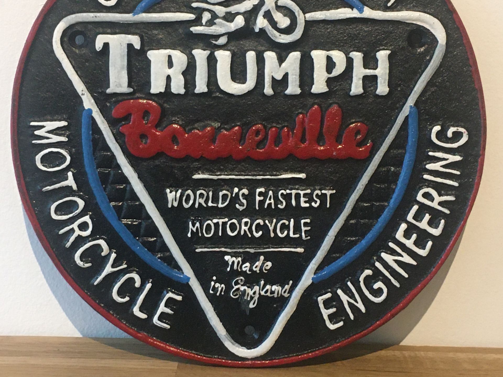Triumph Motorcycles Cast Iron Sign - Image 3 of 4