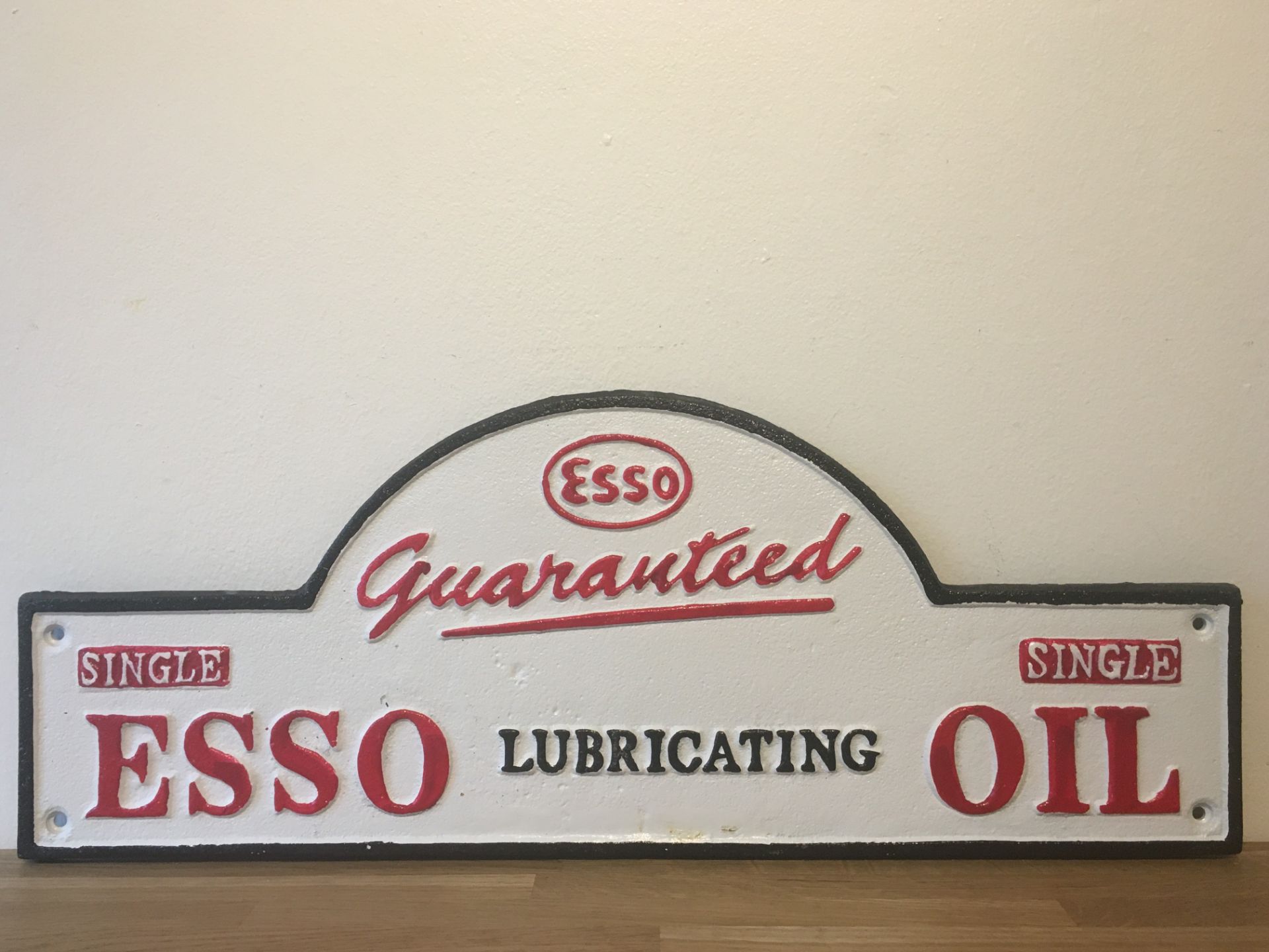 Esso Oil Cast Iron Sign