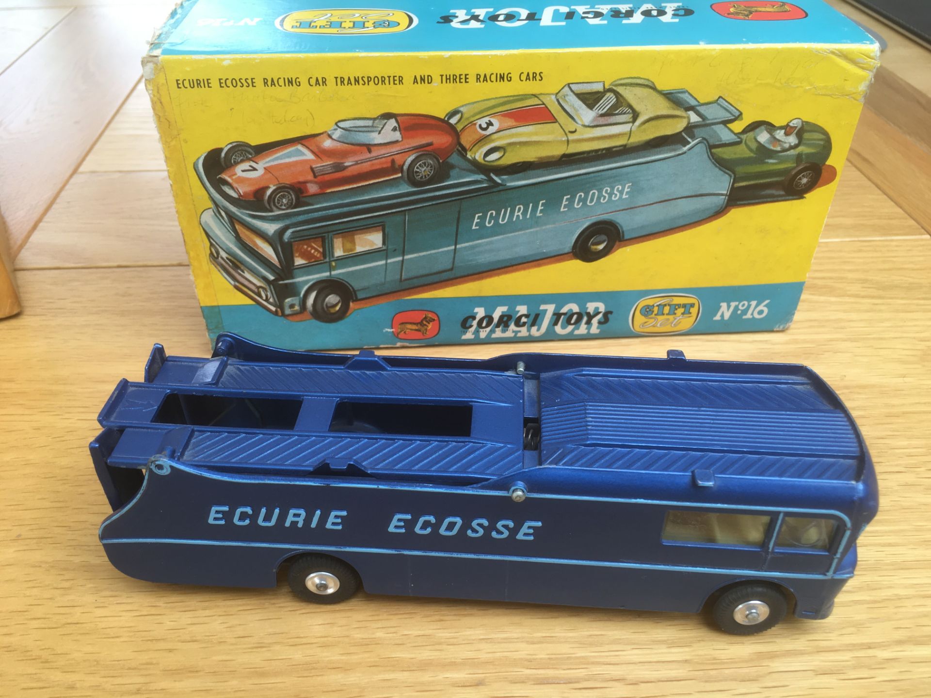 Rare Corgi Toys Gift Set 16 - Ecurie Ecosse Car Transporter & 3 Racing Cars - Image 2 of 4