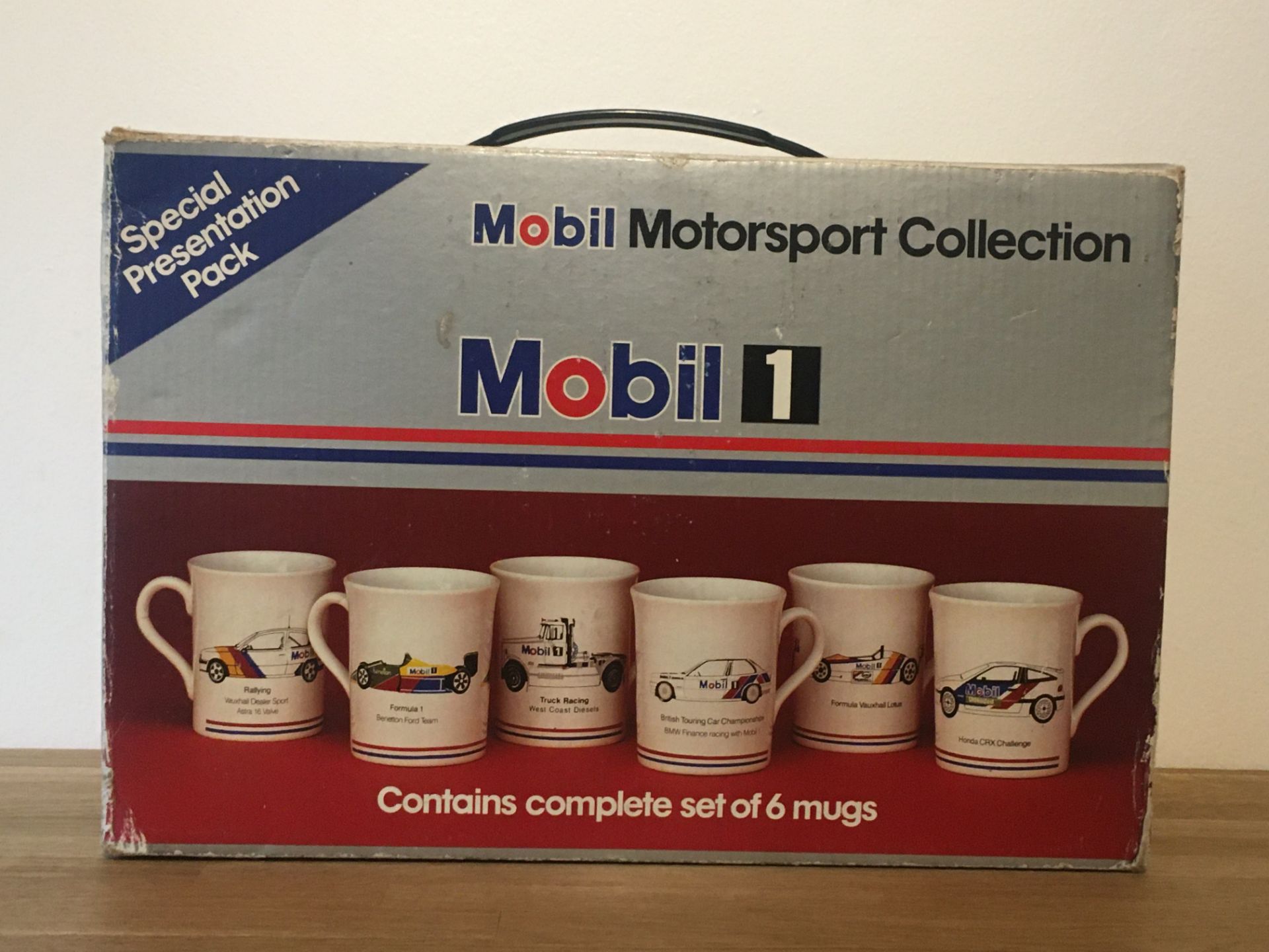 Collection Of 6 Mobil 1 Mugs In Original Presentation Box
