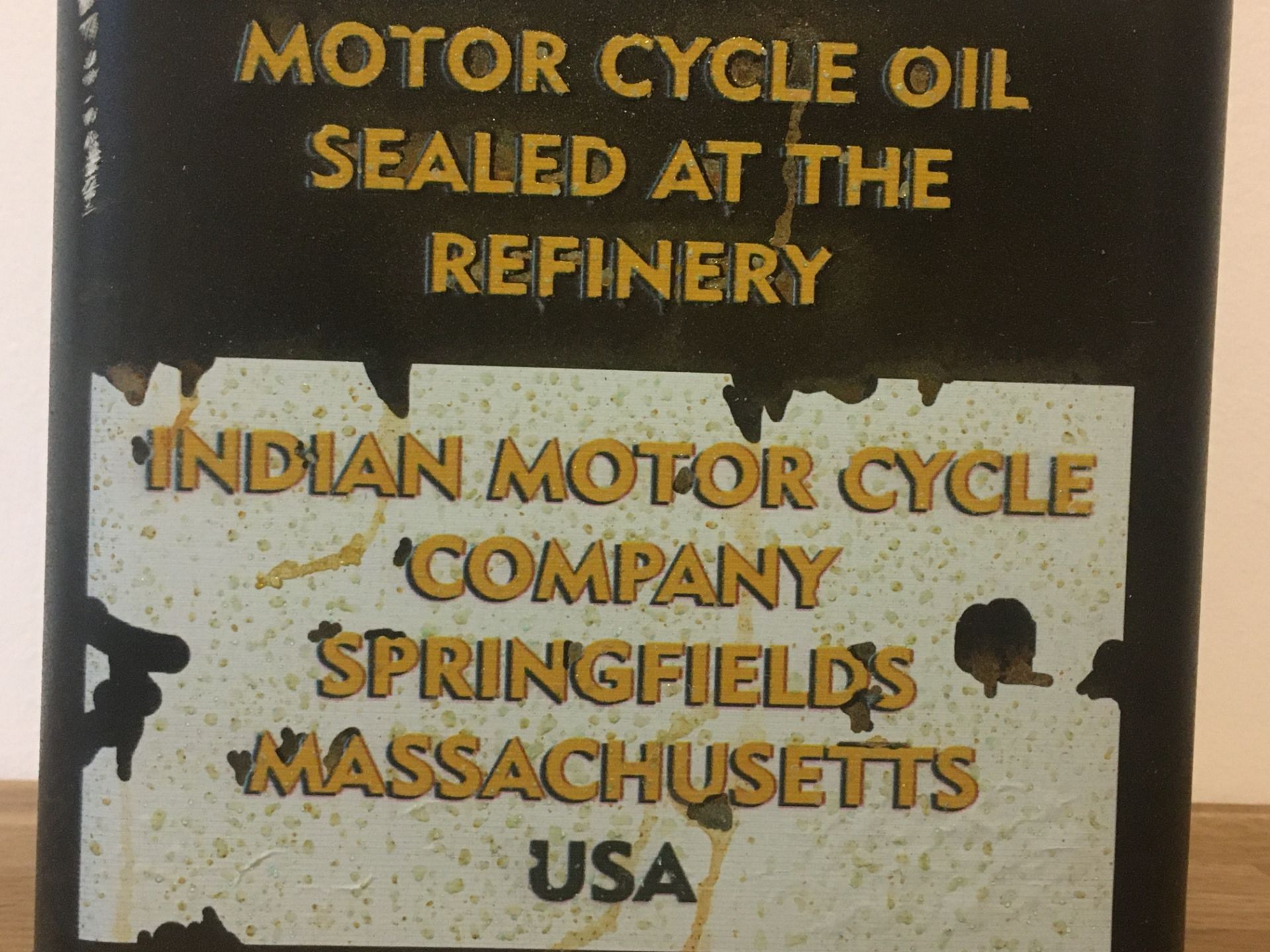 Indian Motorcycle Oil Can - Image 3 of 5