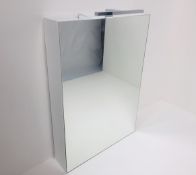 Mirrored Cabinet In White With LED Light