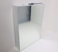 x 5 Mirrored Cabinets In White With LED Light