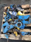 10 paids of Horizontal Plate Clamps 1 tonne to 10 tonne