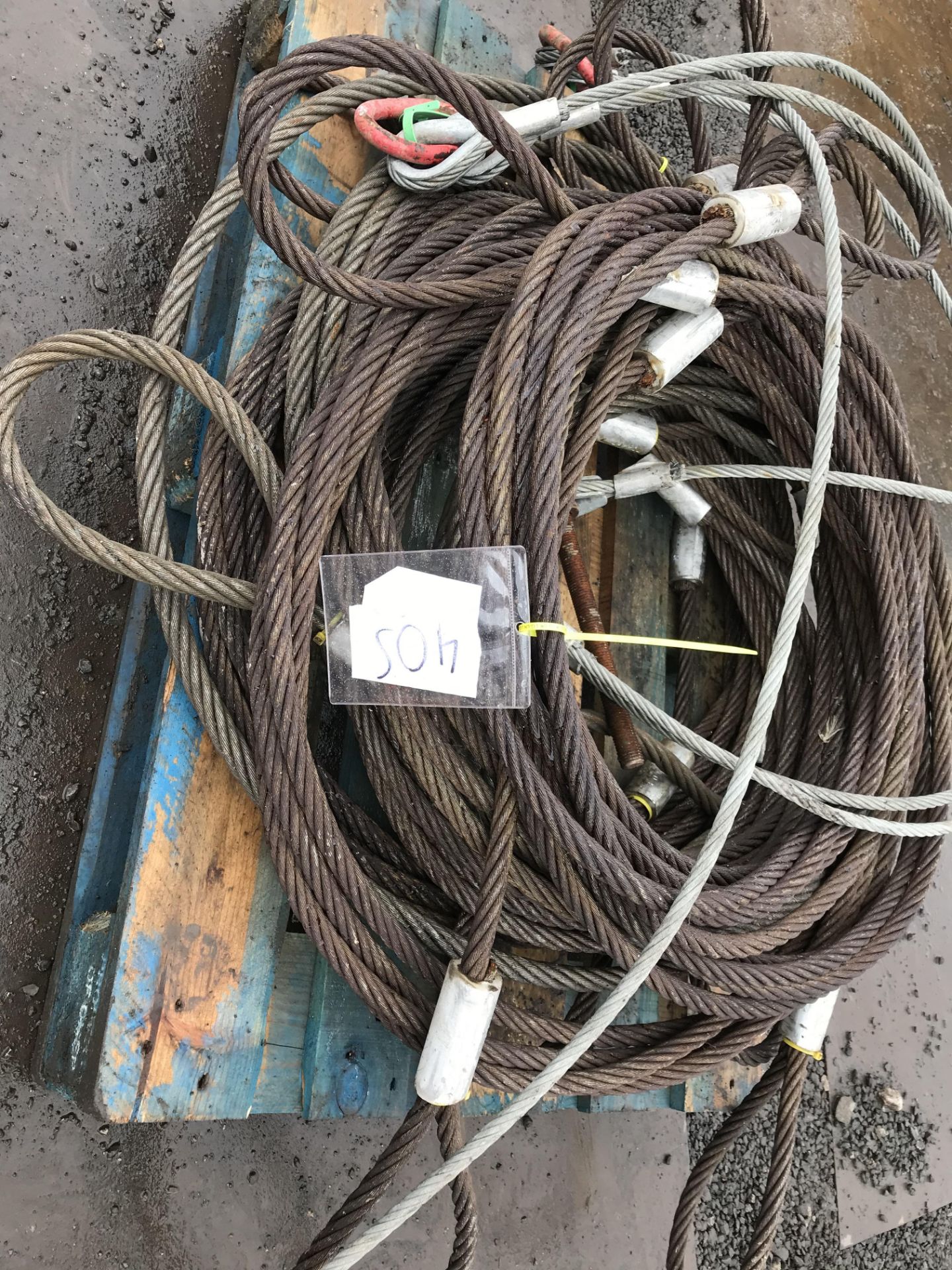 9 x 5t 10m wire rope sling & 2 x 2 leg wire rope sling - Image 2 of 2