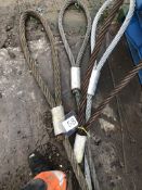 4 no 15 tonne to 24 tonne circ 3m wire rope slings