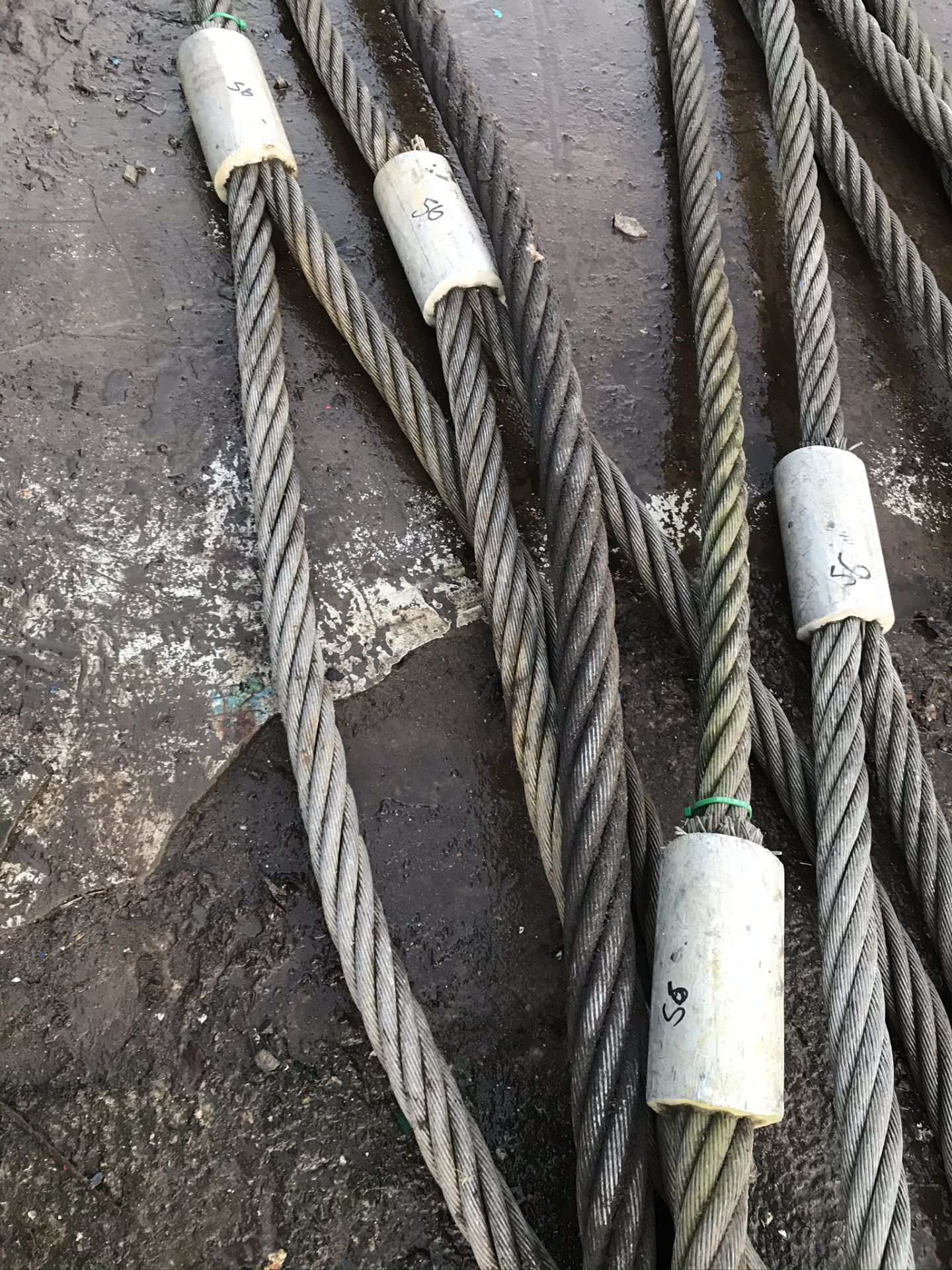 4 no 25tonne circa 6M Wire Rope Slings - Image 2 of 2