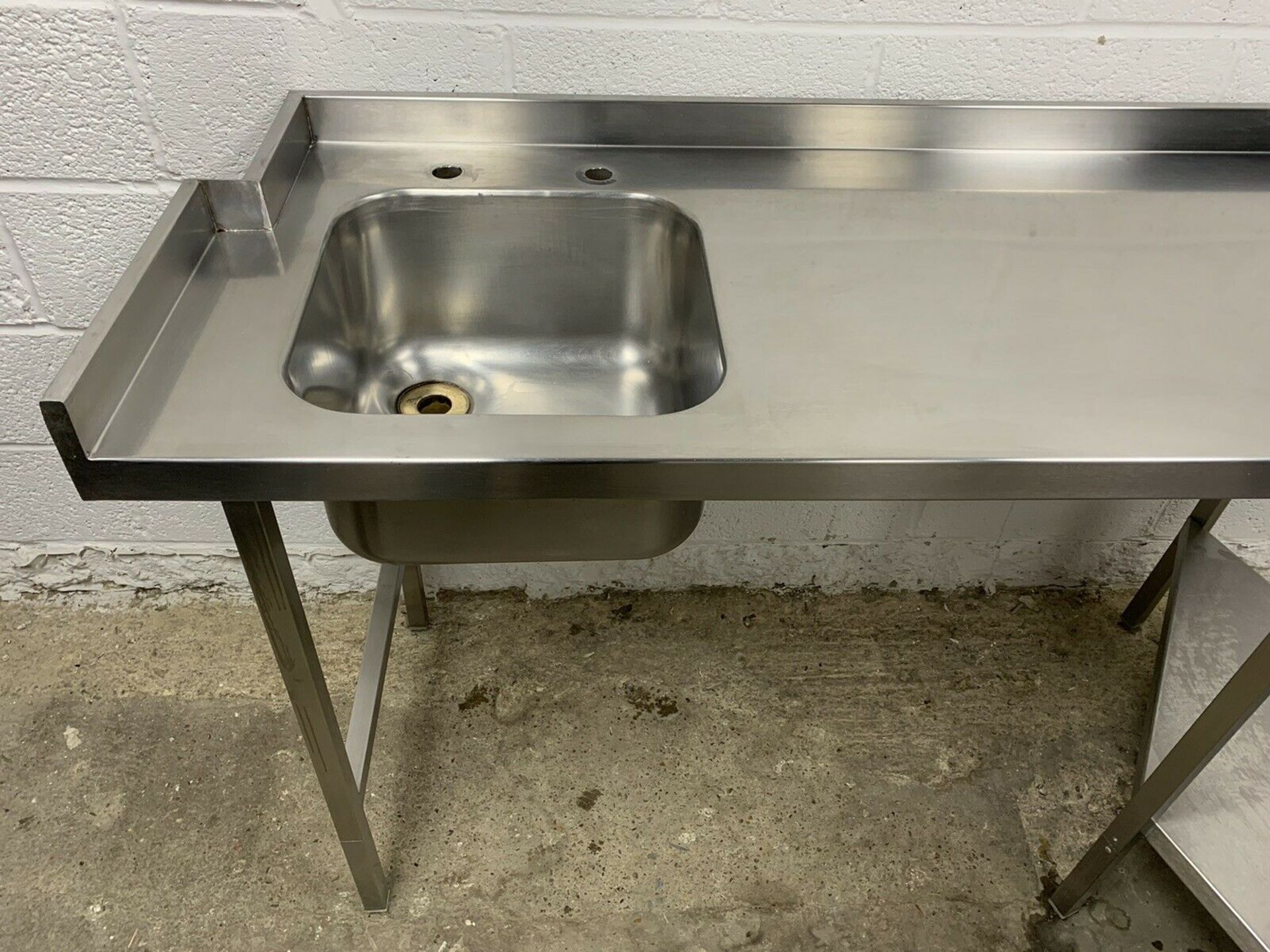 Stainless Steel Single Bowl Sink and Preperation Table - Image 4 of 5