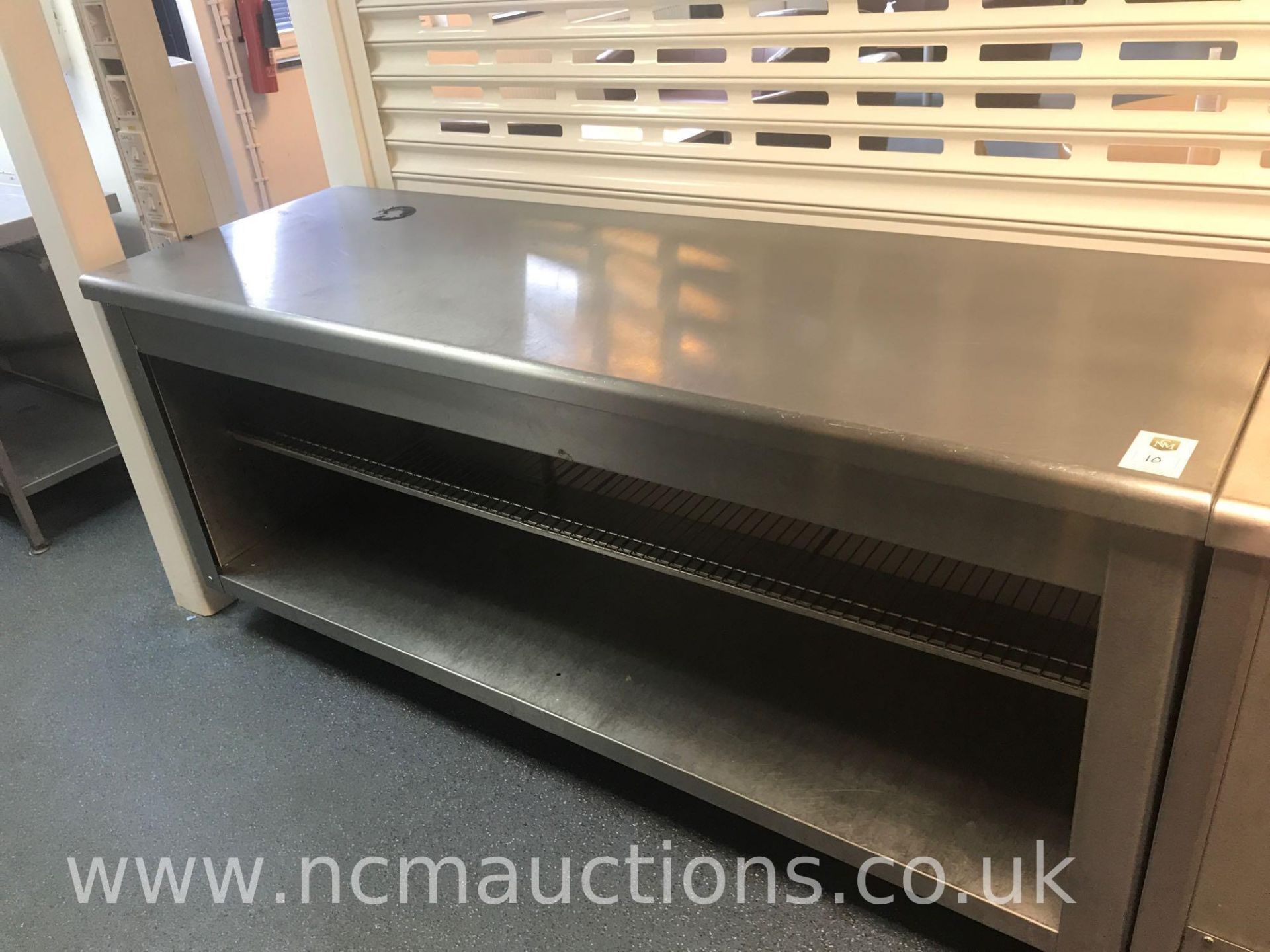 Stainless Steel Serving Sounter with Shelf