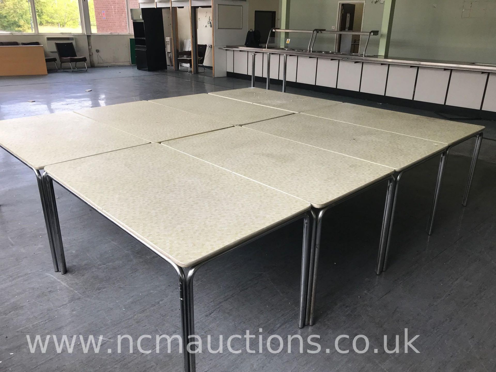 Eight Canteen Tables - Image 2 of 2