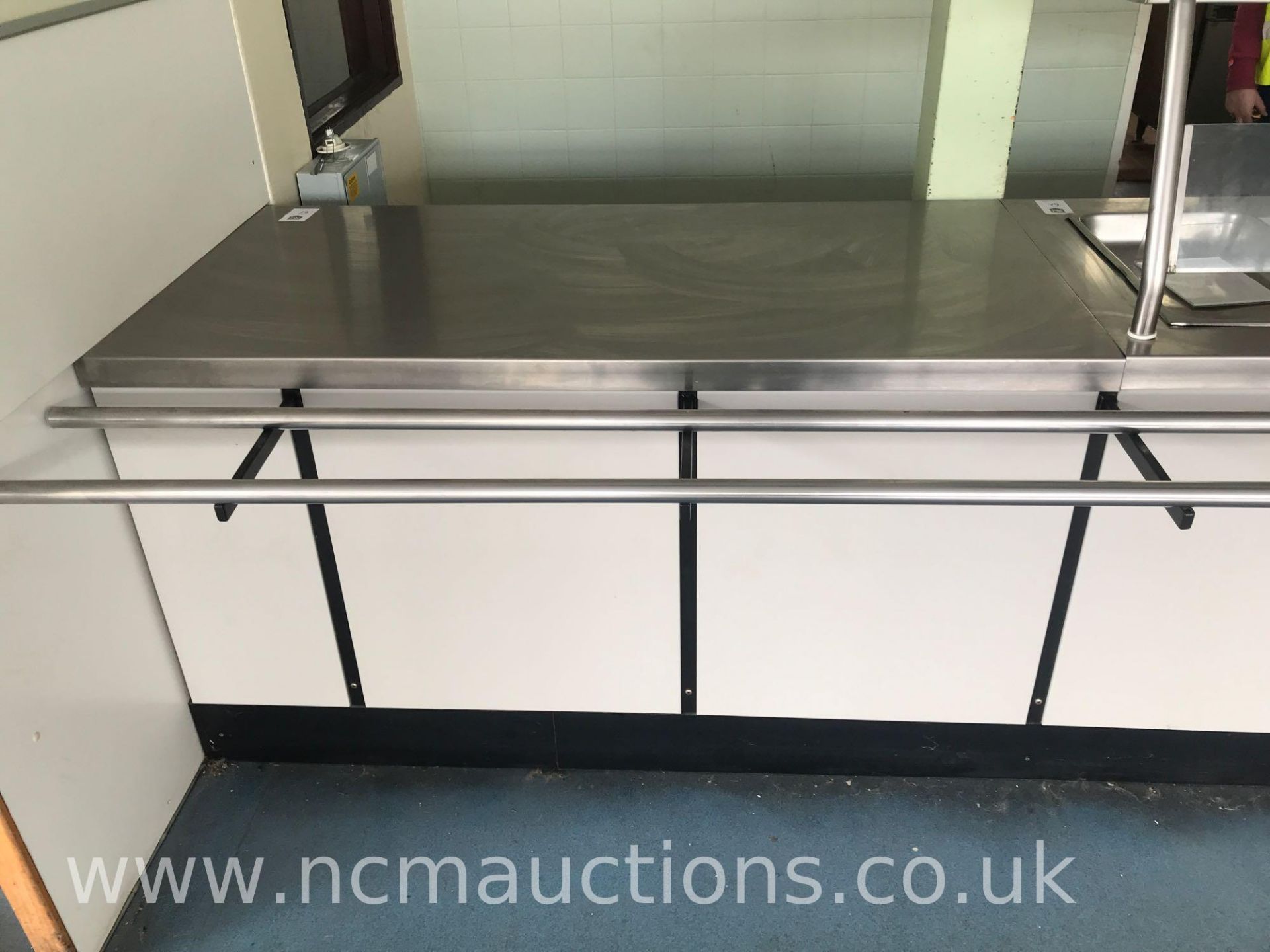 Stainless Steel Serving Counter with Shelving