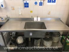 Single Stainless Steel Sink with Shelf