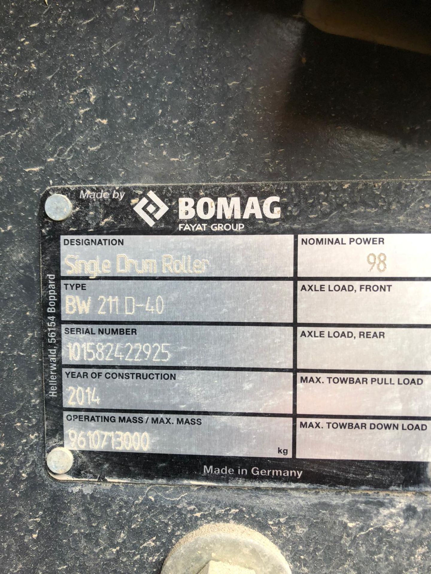 Bomag Single Drum Roller BW 211 D-40 2012 - Image 9 of 9