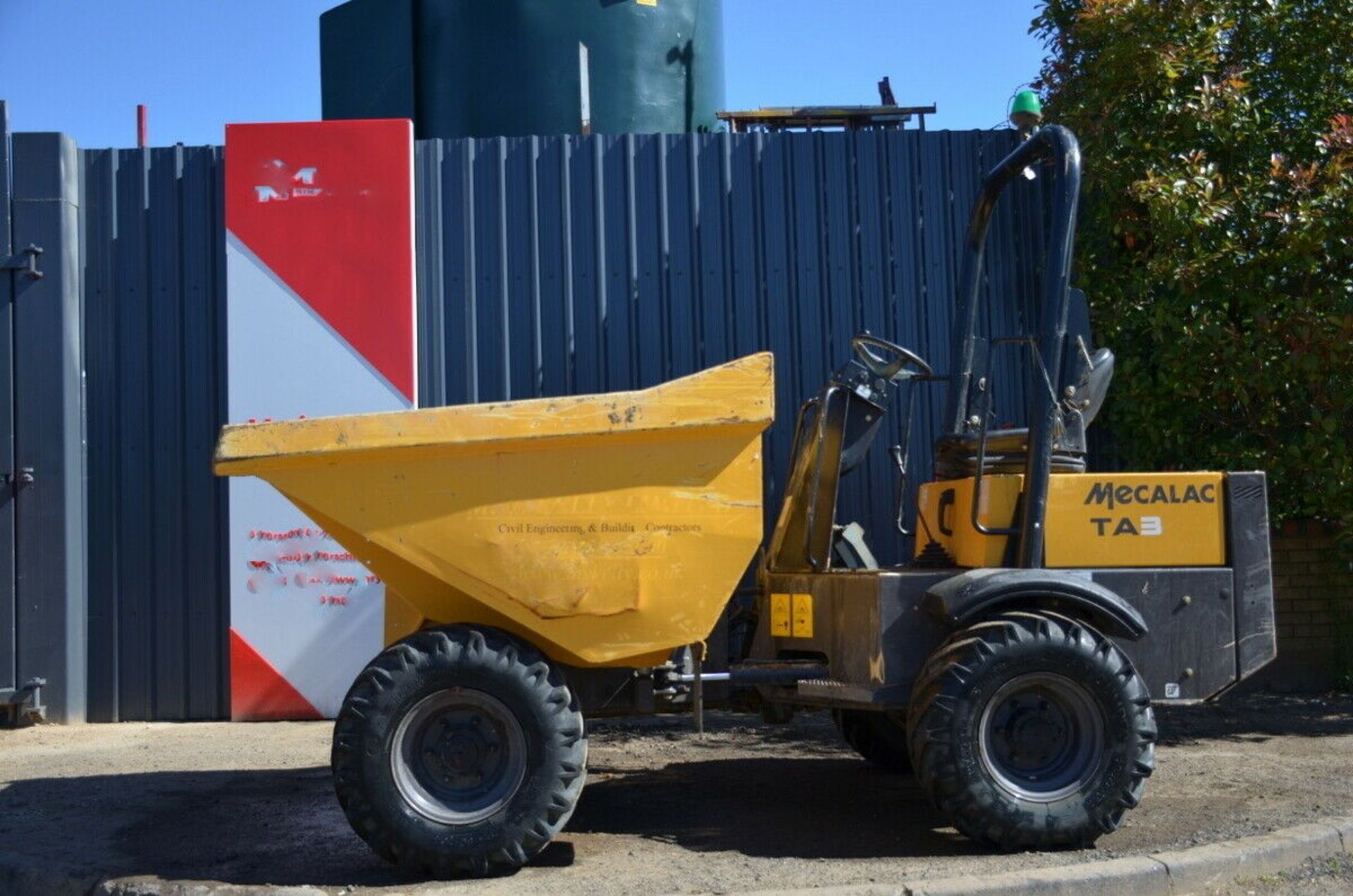 Mecalac TA3 Striaght Tip Dumper 2018 4x4 - Image 7 of 11