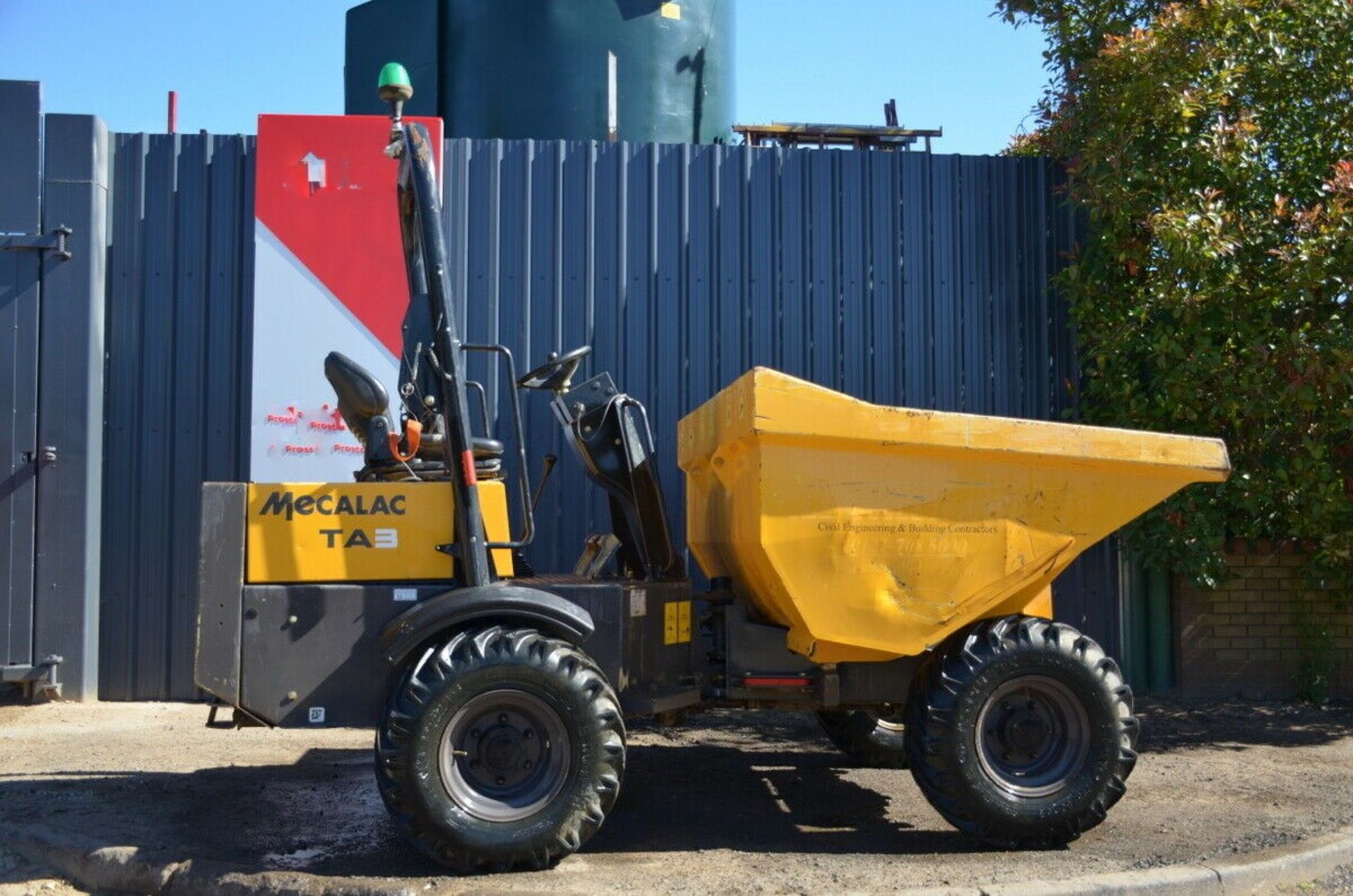 Mecalac TA3 Striaght Tip Dumper 2018 4x4 - Image 10 of 11