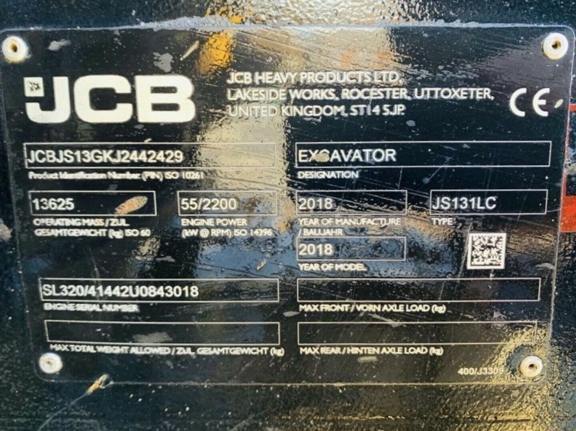 JCB JS131 LC Excavator 2018 - Image 9 of 12