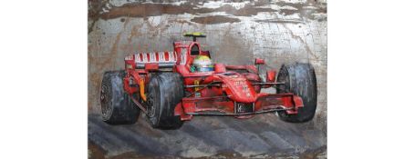 3D Metal Ferrari F1 Painting