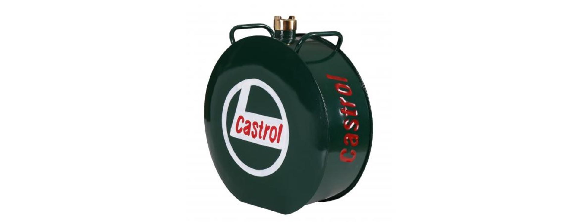 Castrol Round Oil Can