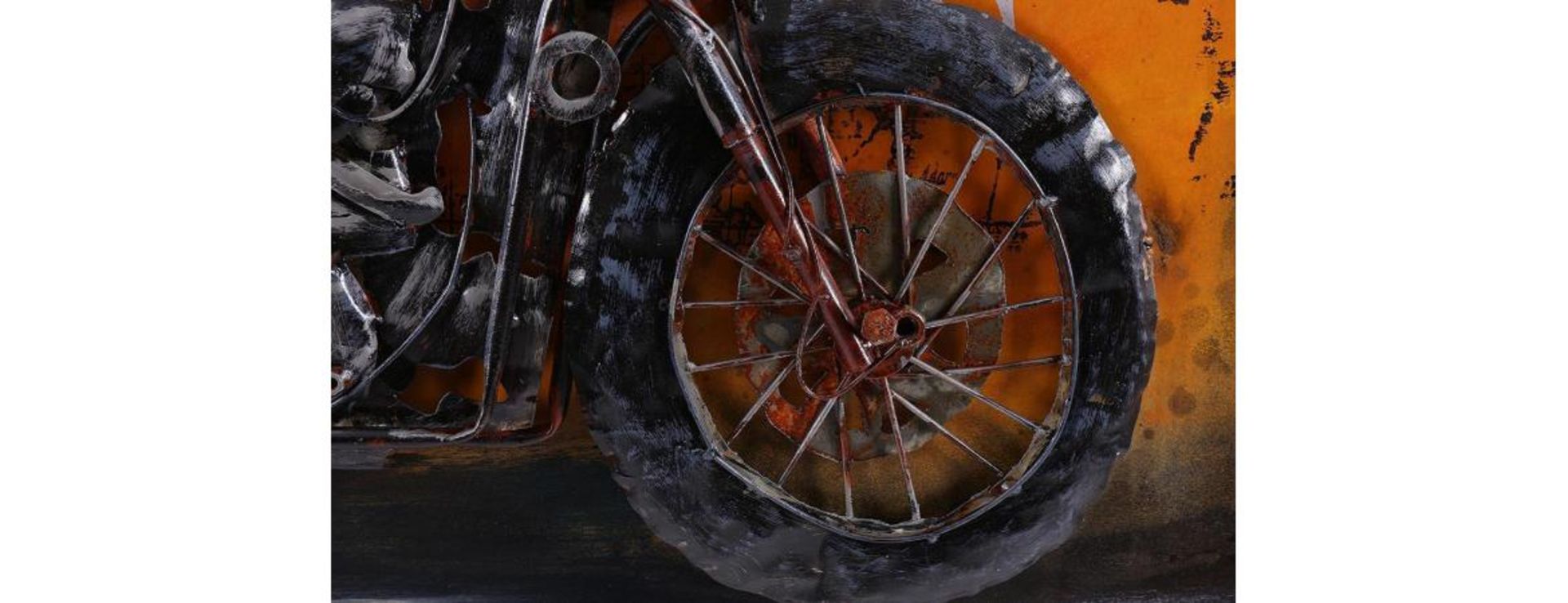 3D Metal Blue Triumph Motorbike Painting - Image 5 of 9