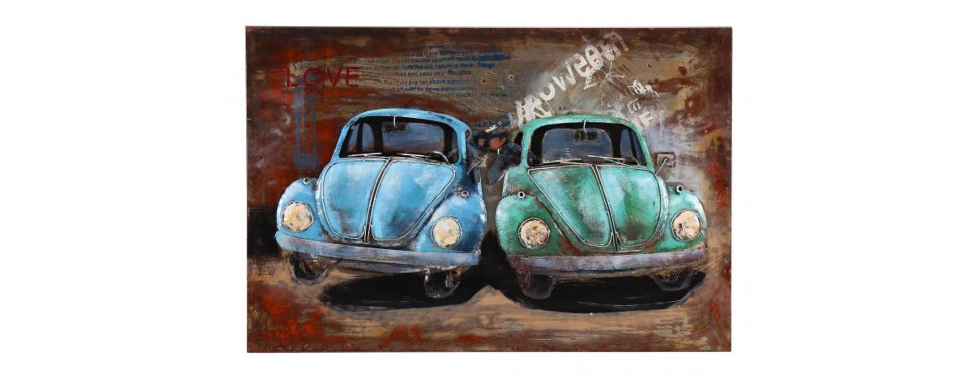 3D Metal VW Beetles Painting