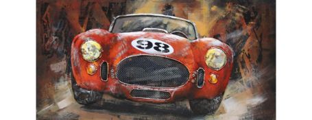 3D Metal Classic Racing Car Painting