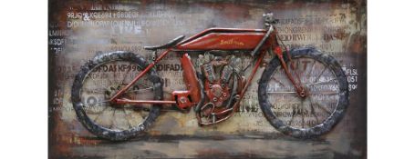 3D Metal Vintage Bike Painting