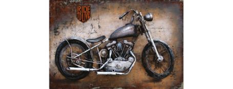 3D Metal Love To Ride Painting