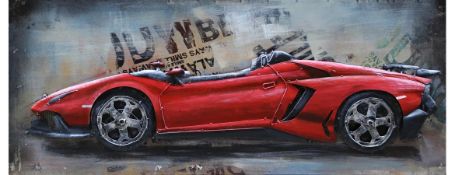 3D Metal Ferrari Painting