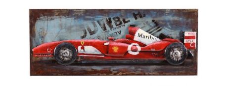 3D Metal Ferrari F1 Painting