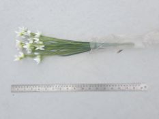 5 Artificial White Star Flower Bunch - Unused