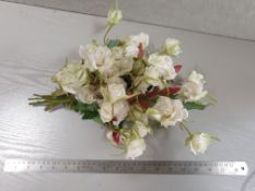 23 x Artificial white roses - cut stems