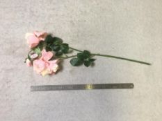 10 x Artificial Rose stem - light pink, large flowers - used but in good condition