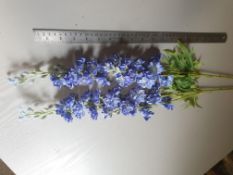 12 x Artificial Larkspur - Dark Blue - Very good condition