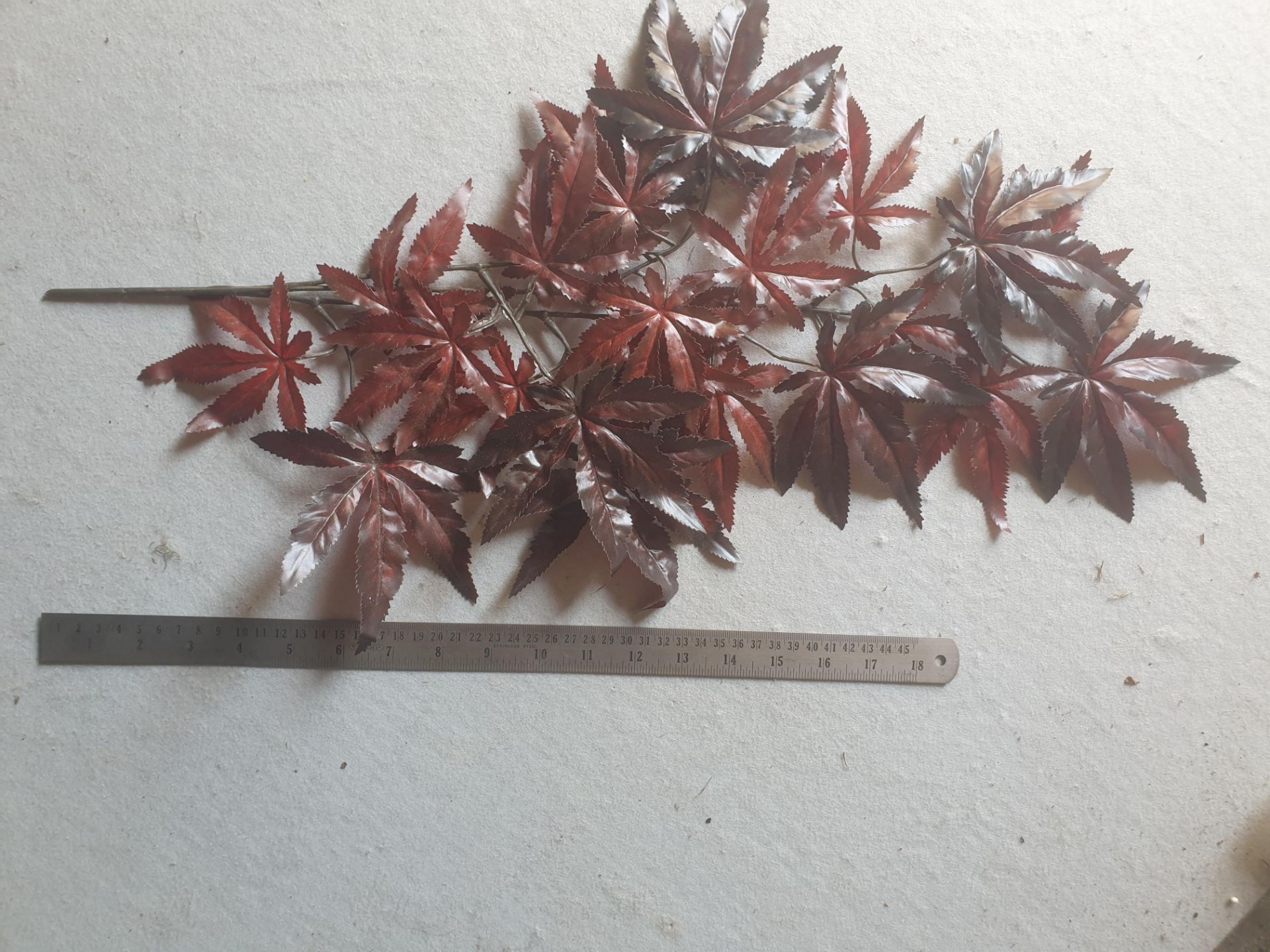 40 Pieces of Artificial Acer foliage spray - Burgandy - Not used
