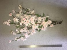 80 pieces of Artificial blossom - double flowers - light pink - used