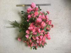 18 x Artificial Rose spray - Dark pink - Used - Stems cut to various lengths