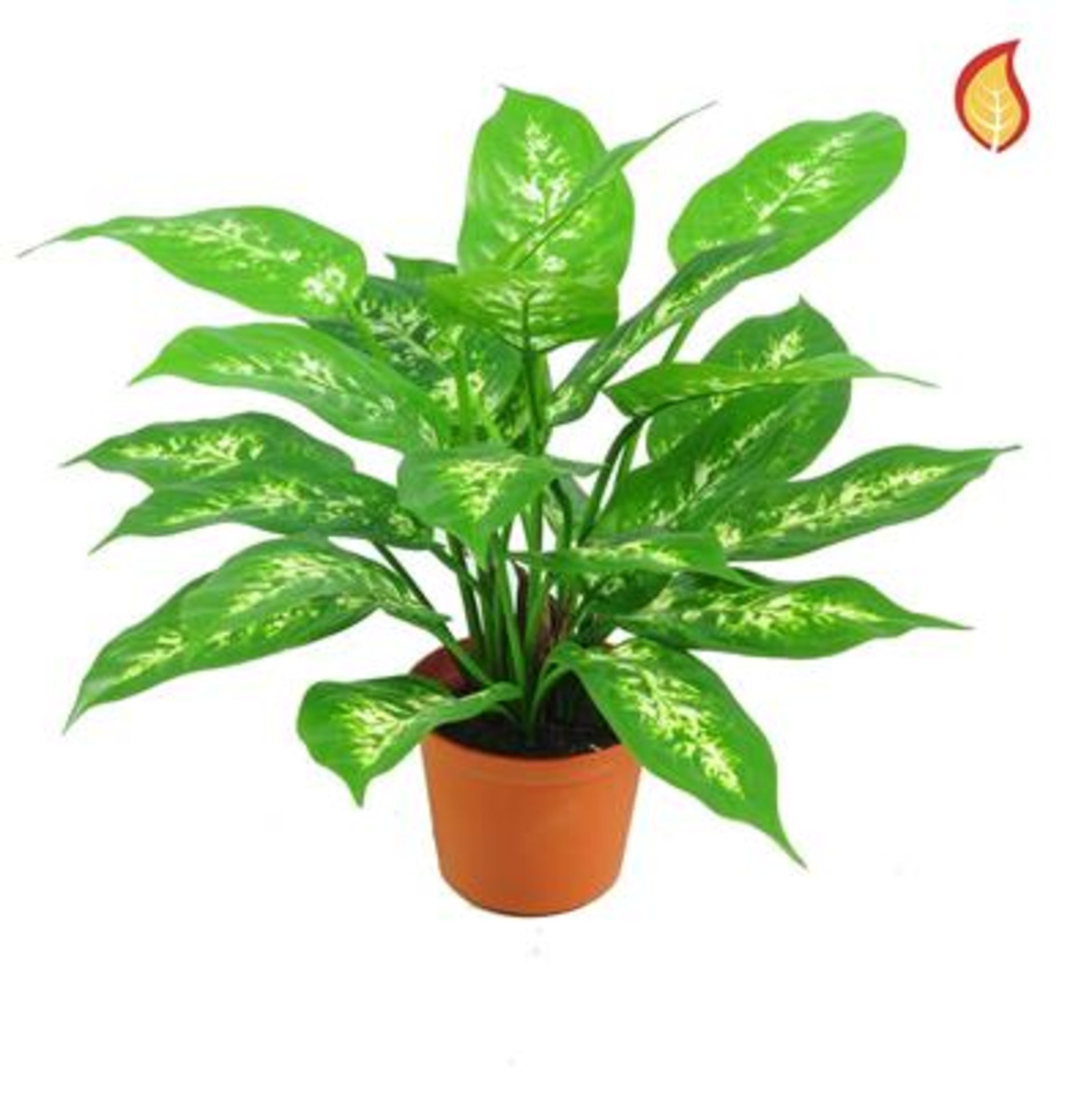3 x Artificial Dieffenbachia potted plant FR - New and unused - Image 2 of 2