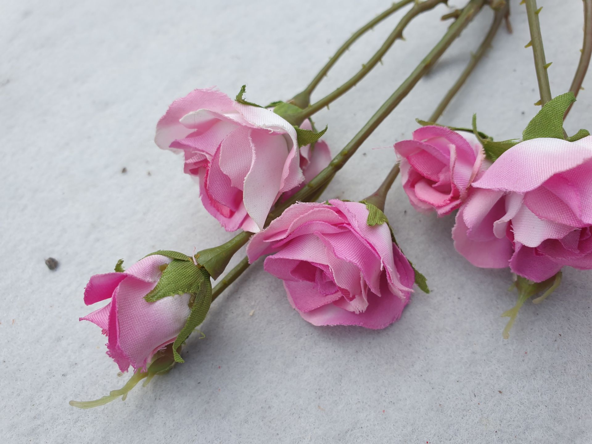 20 Artificial Rose - Pink - cut stems
