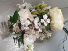 Selection of 13 mixed White / Cream sample Artificial; flowers