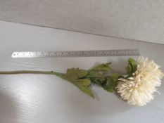 18 x Artificial Cream Chrysanthemum flower stems