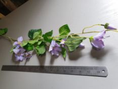11 x Artificial Clematis stem - Large mauve flowers - used once so in good condition
