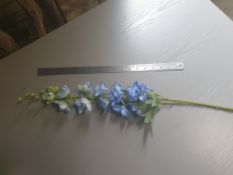 12 x Artificial Delphinium stem - Mid Blue - unused