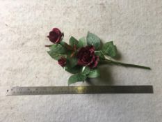 10 x Artificial Roses - Dark red flowers - used but in good condition