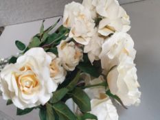 12 x Artificial Cream T roses